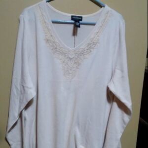 🤠Karen Brooks V Neck Sweater Size 3X